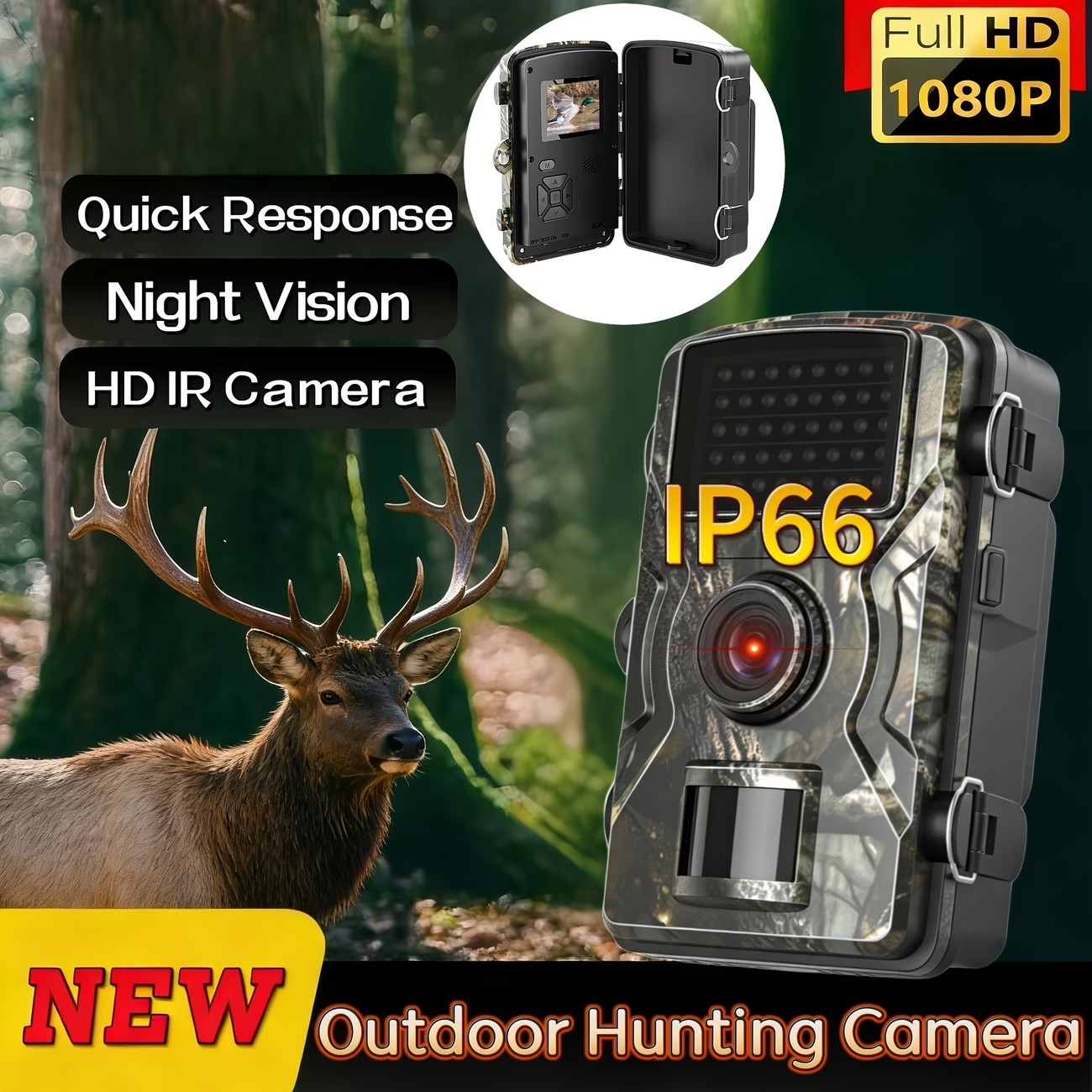 Outdoor Hunting Camera Wireless - Kamera myśliwska na zewnątrz 1080P PIR