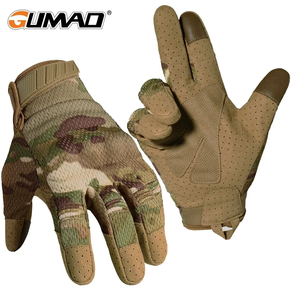 Outdoor Hunting Gloves - Rękawiczki taktyczne z ekranem dotykowym Camo