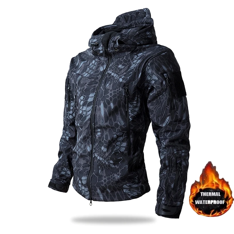 Camouflage Hunting Jacket - Zimowe wojskowe kurtki ze skóry rekina