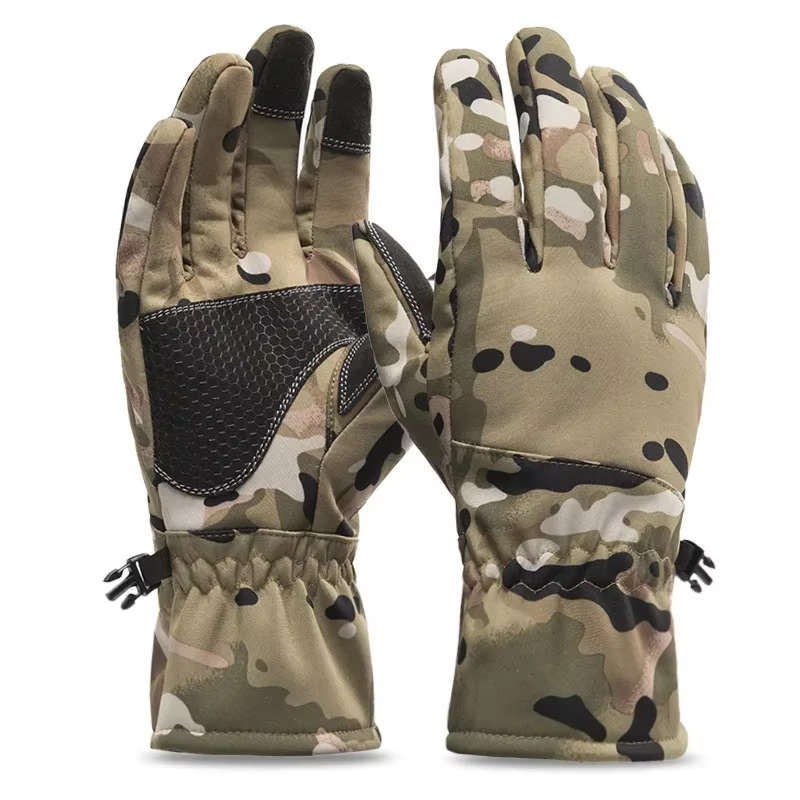 Outdoor Hunting Gloves - Rękawice taktyczne outdoorowe kamuflażowe myśliwskie ciepłe