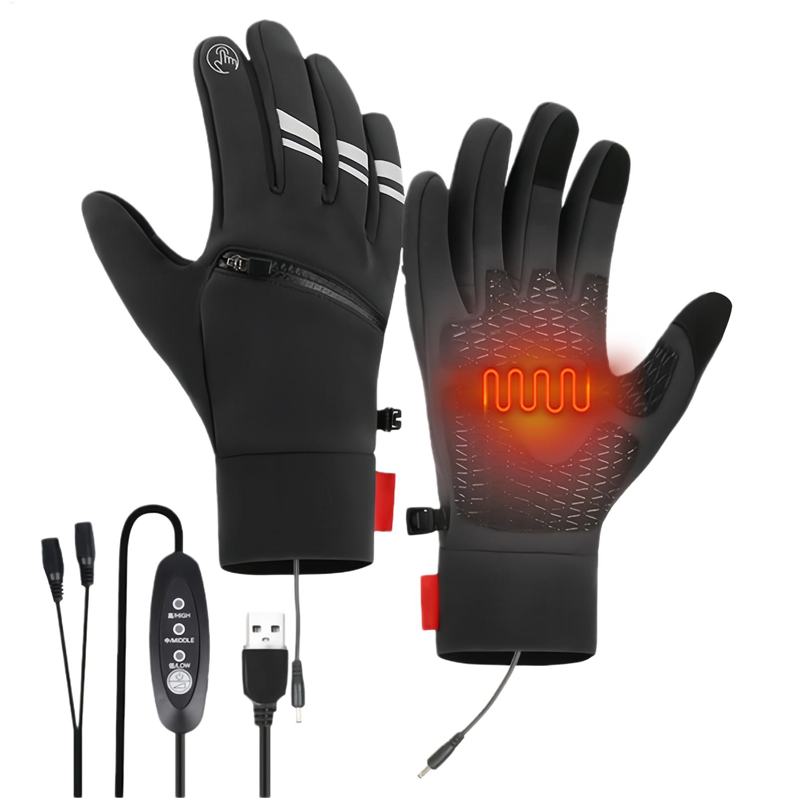 Outdoor Hunting Gloves - Rękawice podgrzewane USB, 3 poziomy grzania