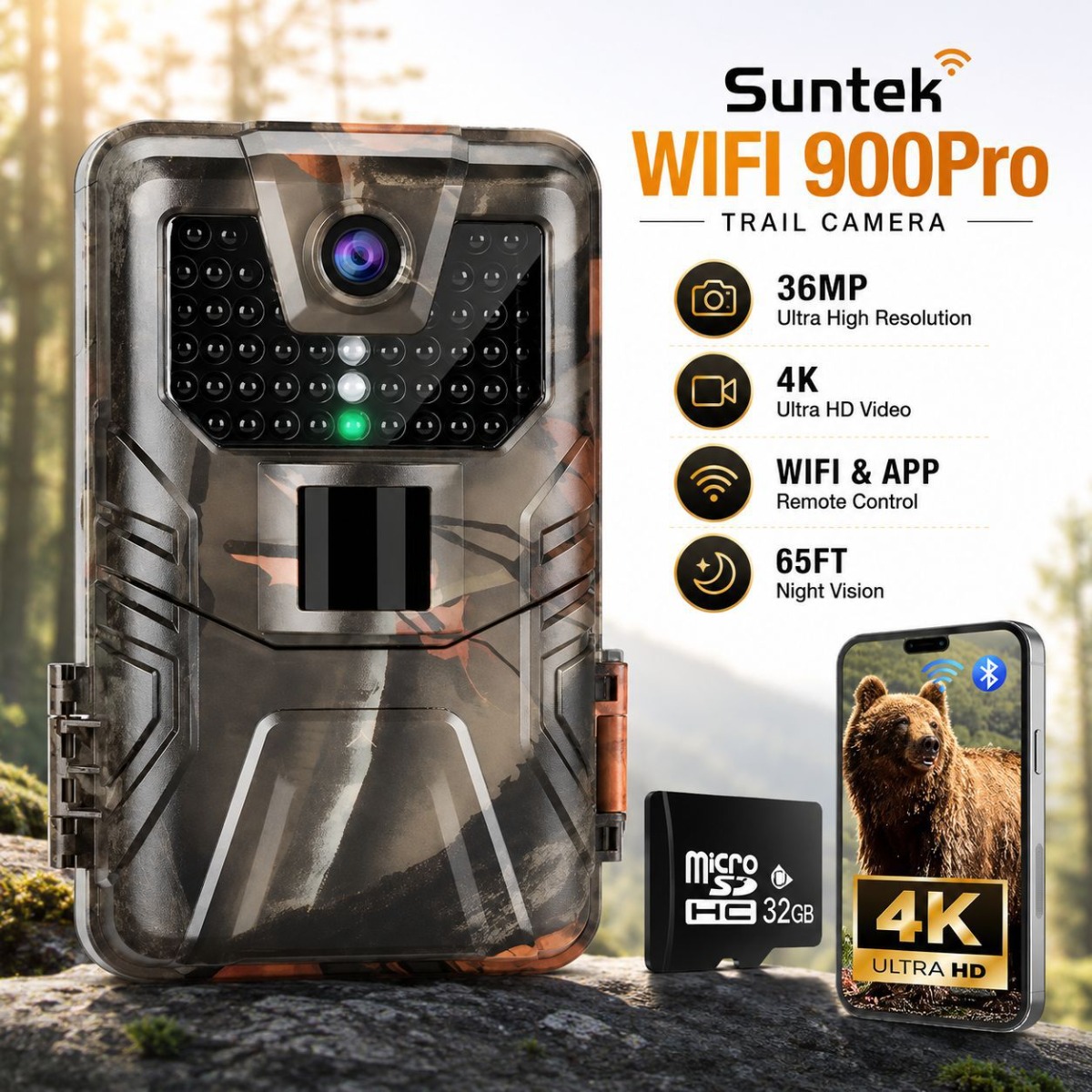 Kamera leśna 4K z Wi-Fi, stero – Outdoor Hunting Camera Wireless recenzja i cena