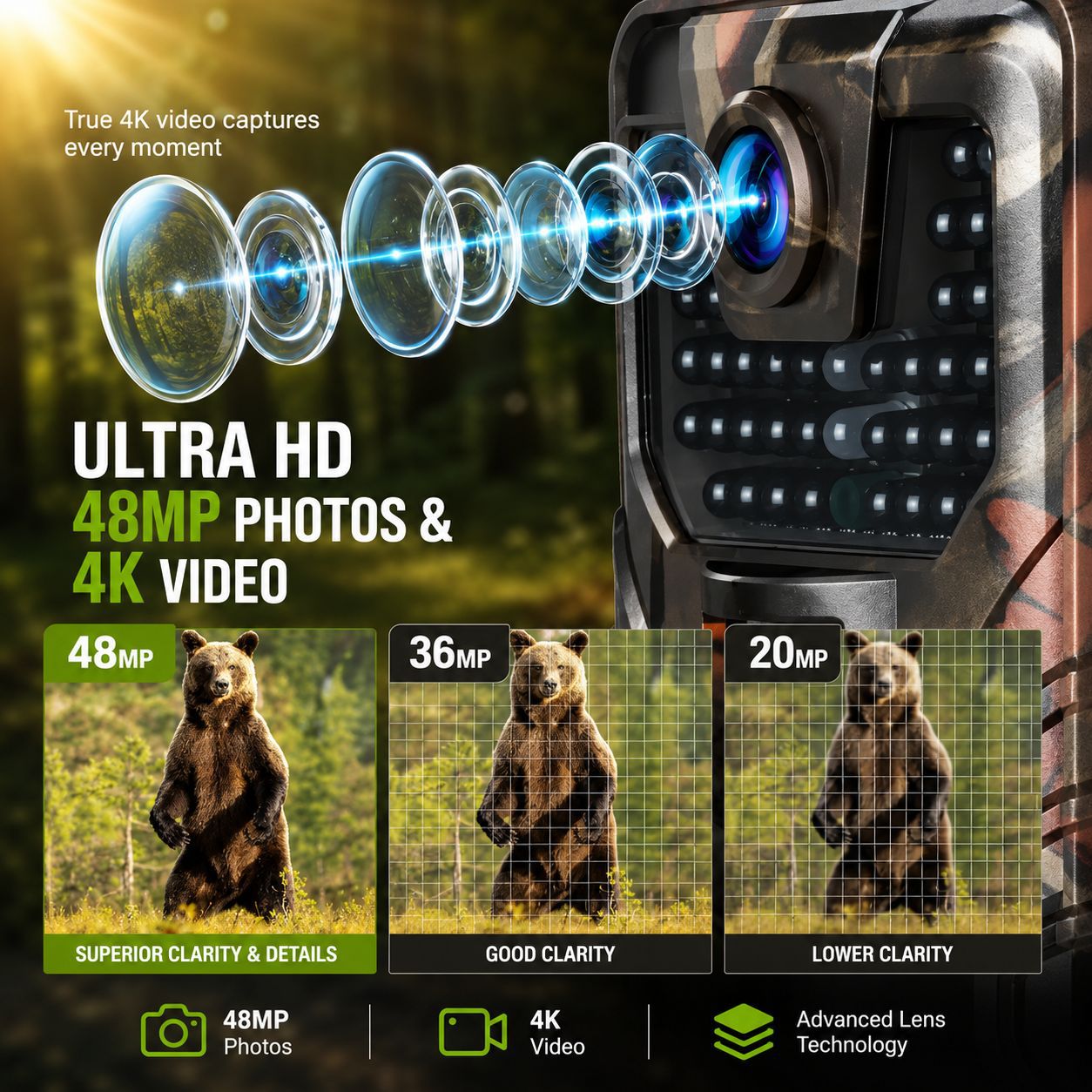 Kamera leśna 4K z Wi-Fi, stero – Outdoor Hunting Camera Wireless recenzja i cena
