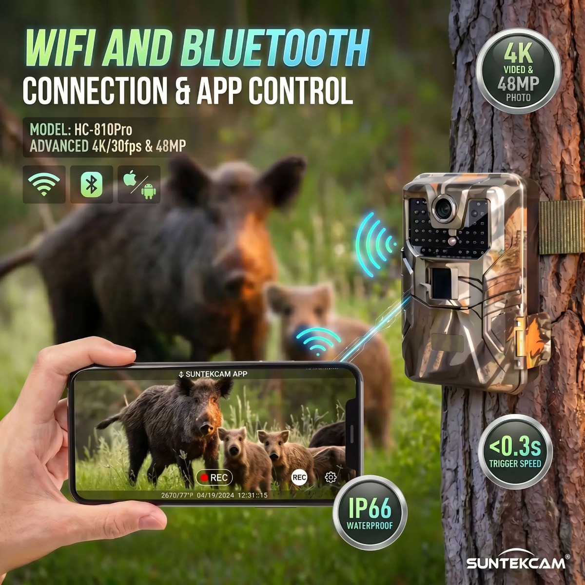 Kamera leśna 4K z Wi-Fi, stero – Outdoor Hunting Camera Wireless recenzja i cena